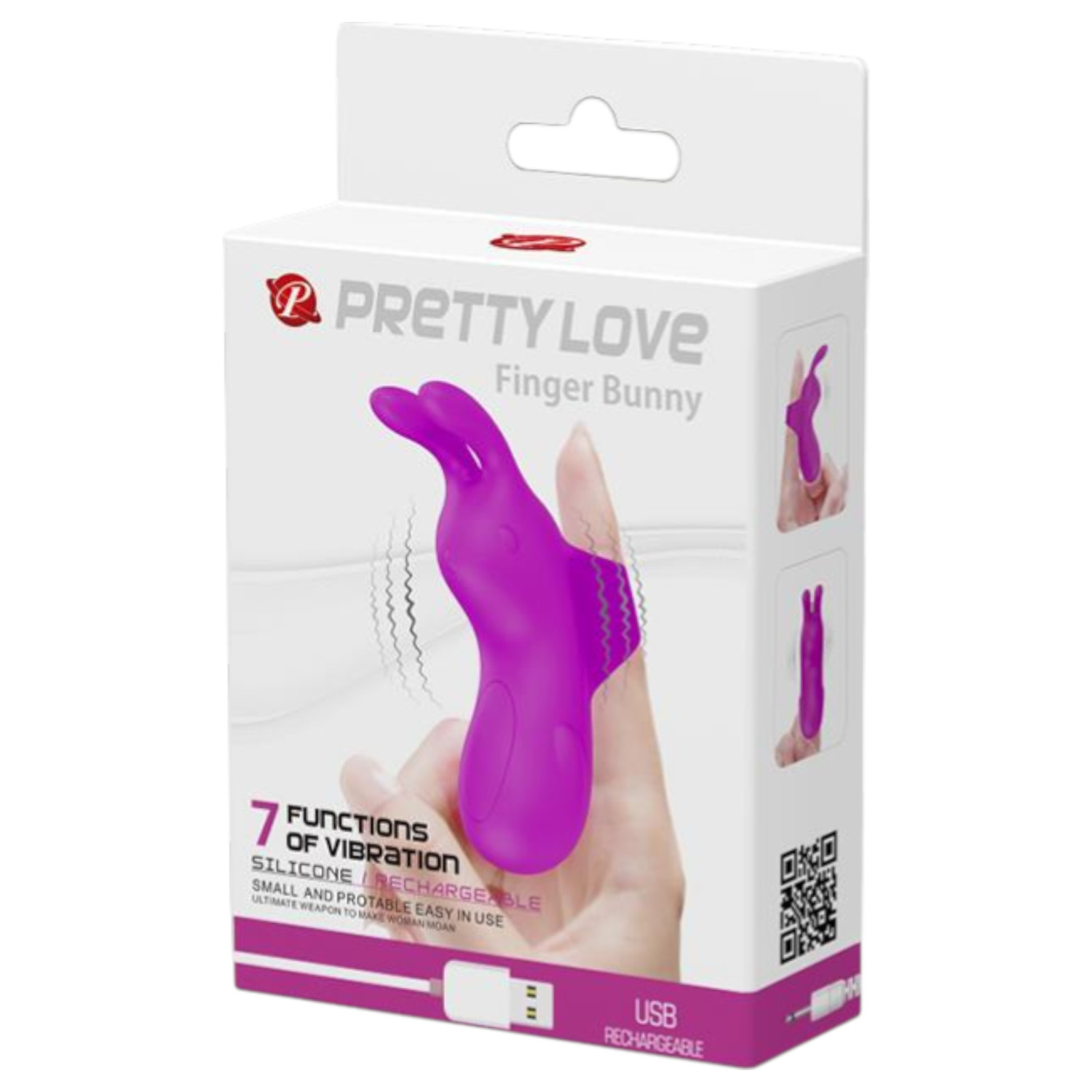 Pretty Love Bunny - nyuszis ujjvibrátor (lila)