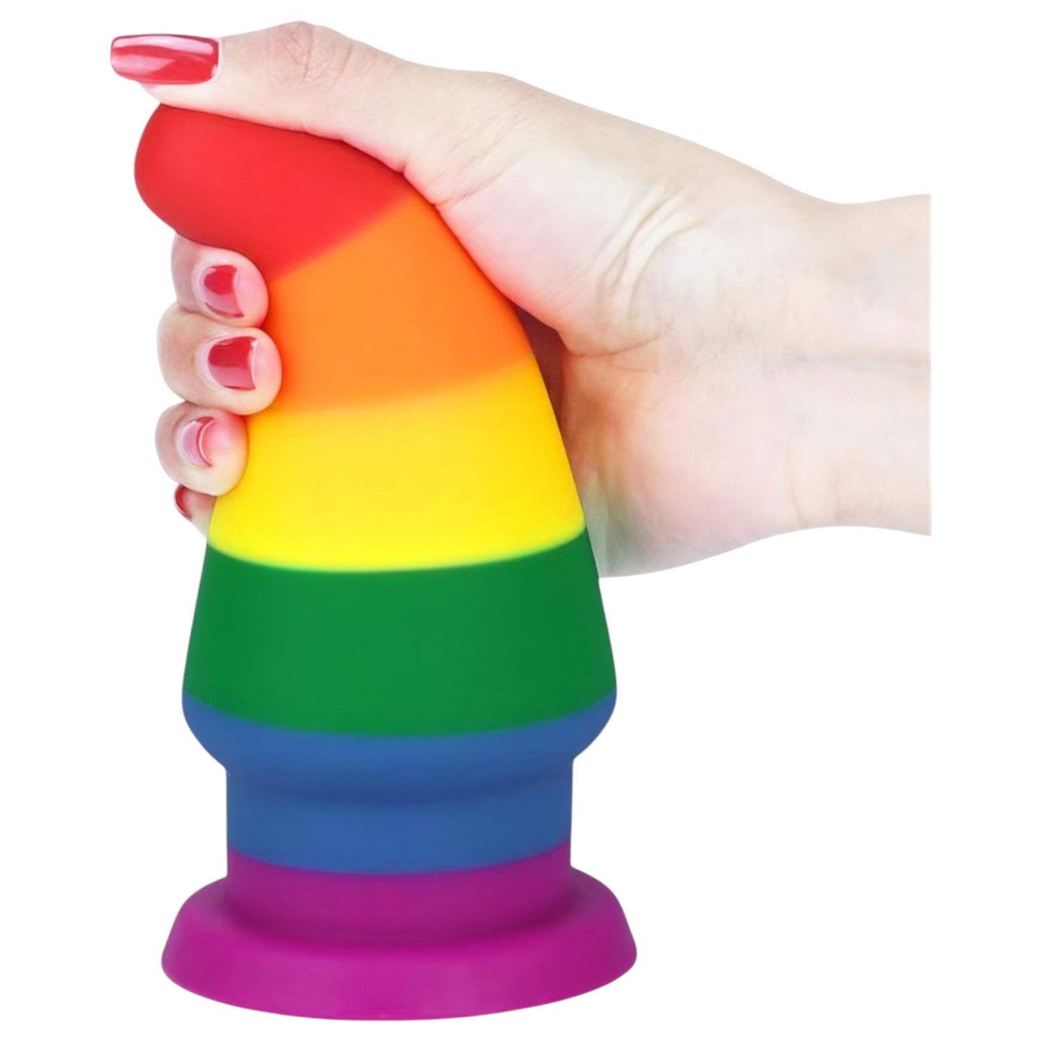 Lovetoy Prider - anál tágító plug - 15 cm (szivárvány)