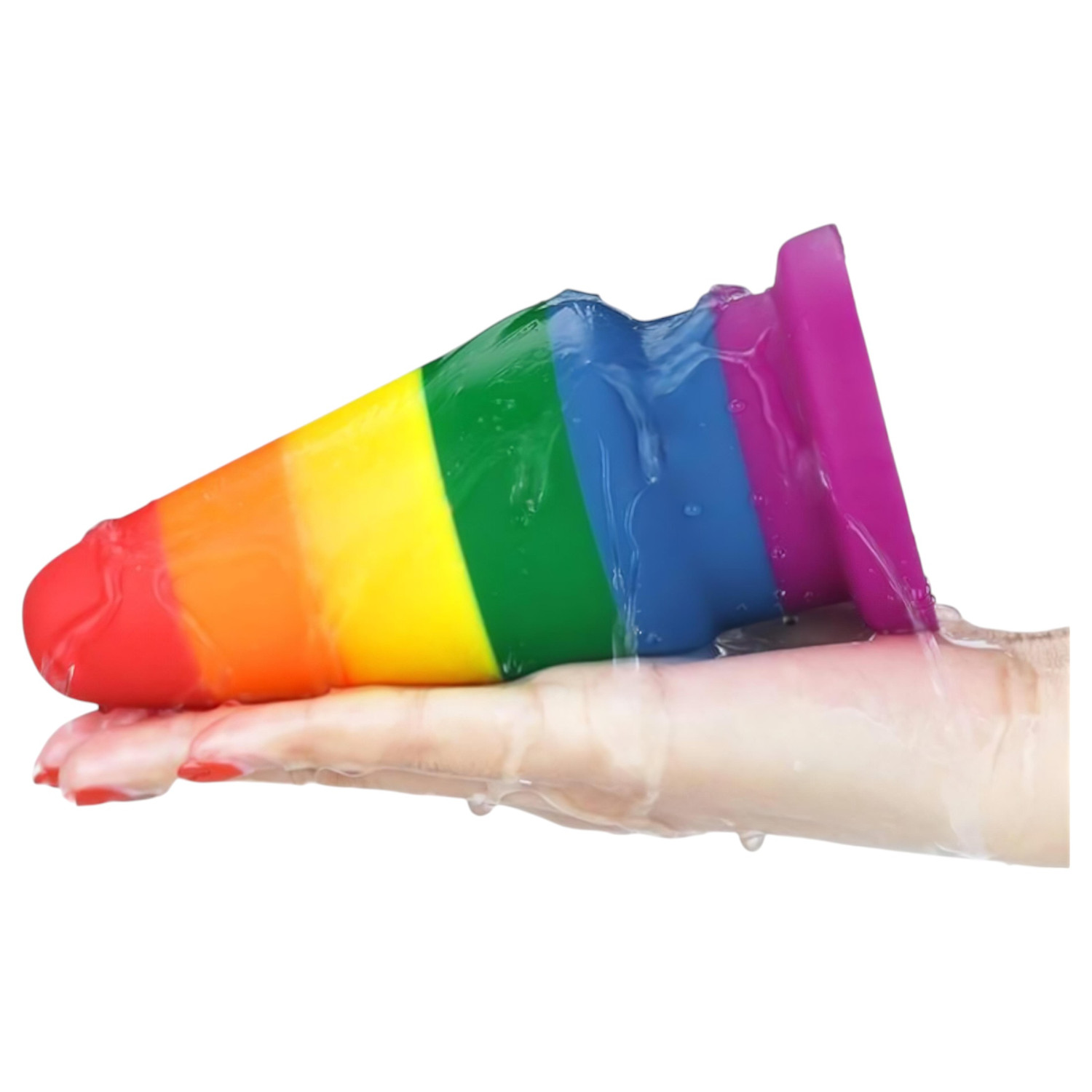 Lovetoy Prider - anál tágító plug - 15 cm (szivárvány)