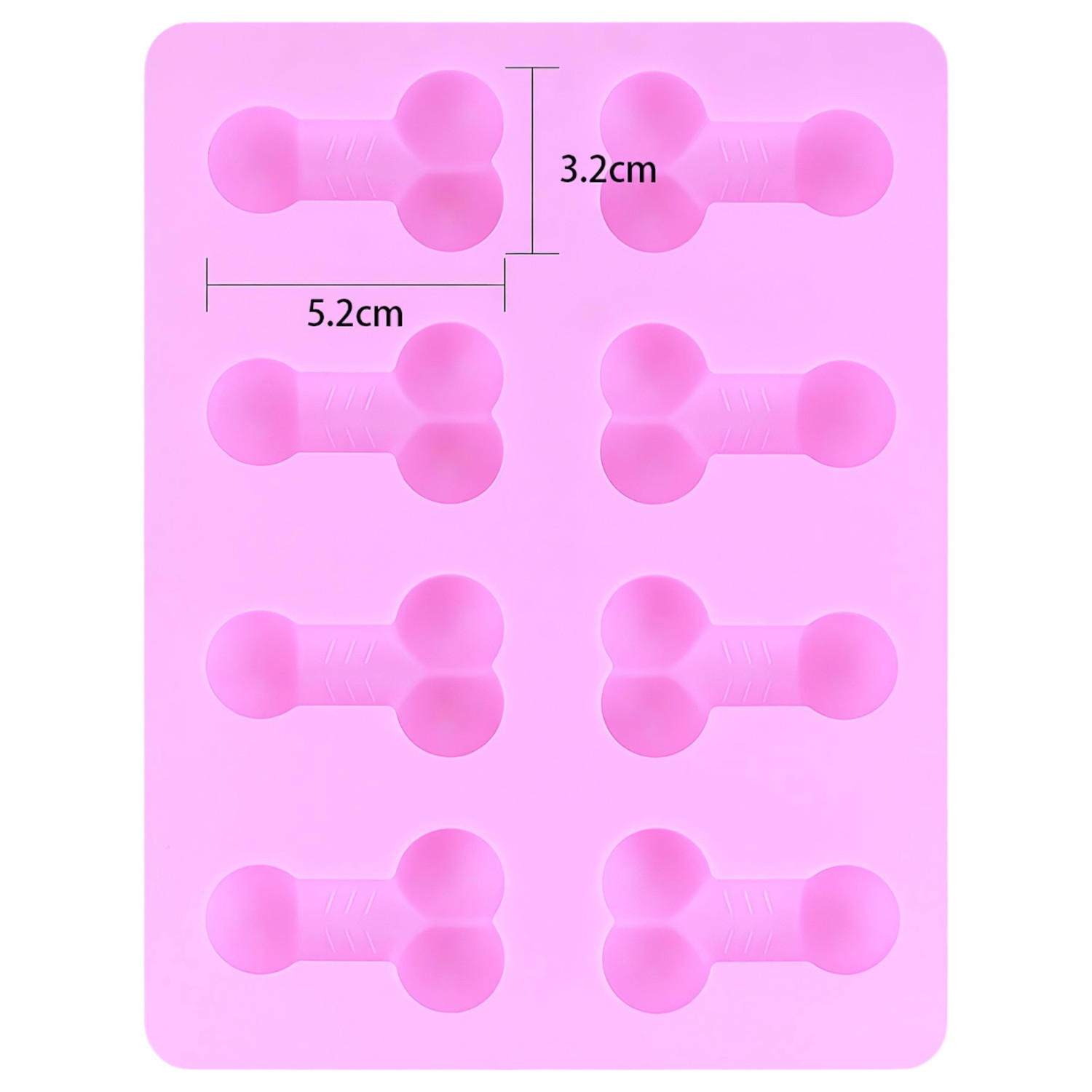 Pénisz formájú jégkocka készítő forma (pink)