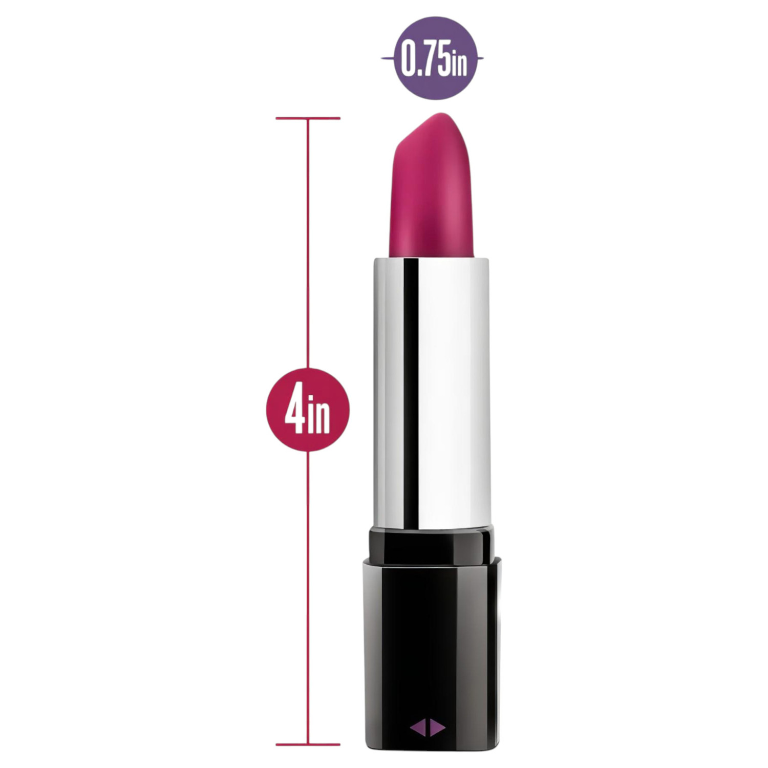 Blush Lipstick Rosé - vízálló rúzs vibrátor (fekete-pink)