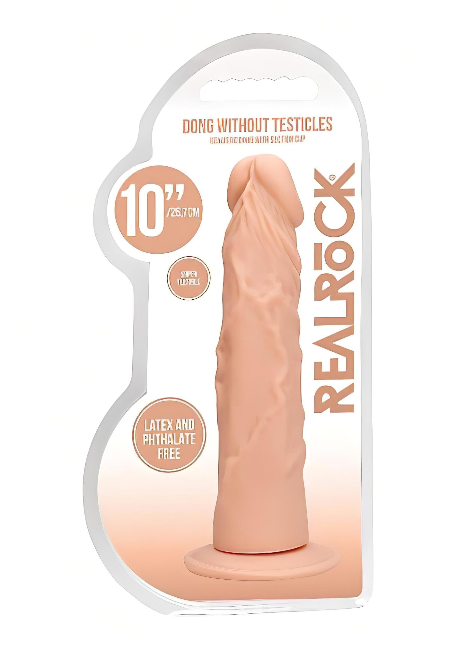 RealRock Dong 10 - élethű dildó (25 cm, natúr)
