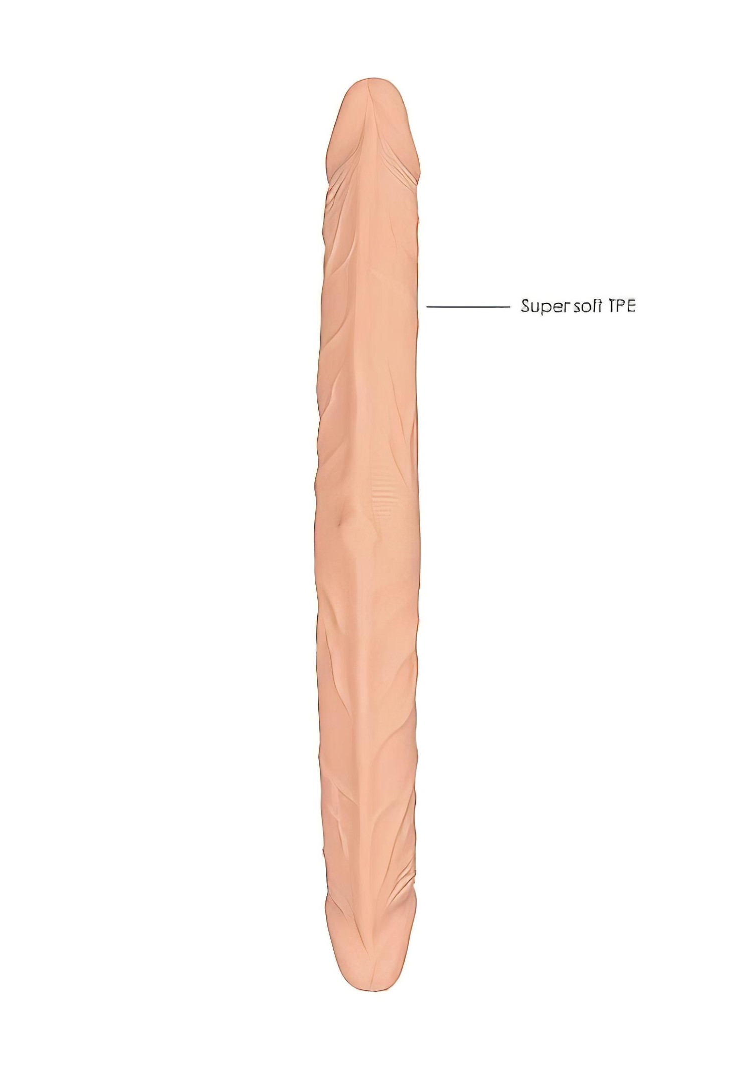 RealRock Double Dong 14 - dupla dildó (36 cm, natúr)