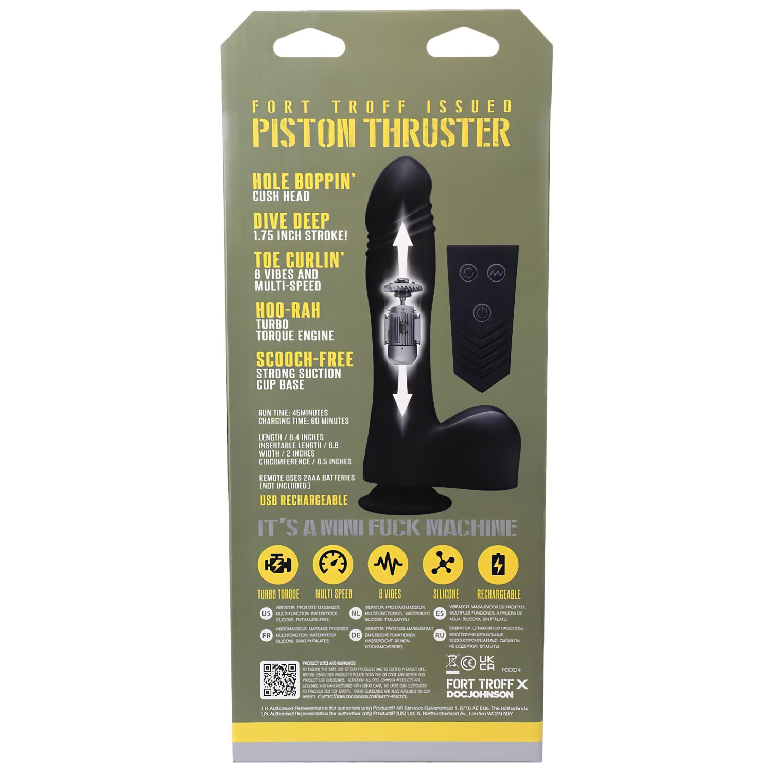 Doc Johnson Mini F-Machine Piston - rádiós lökő vibrátor (fekete) Doc Johnson Mini F-Machine Piston - rádiós lökő vibrátor (fekete)