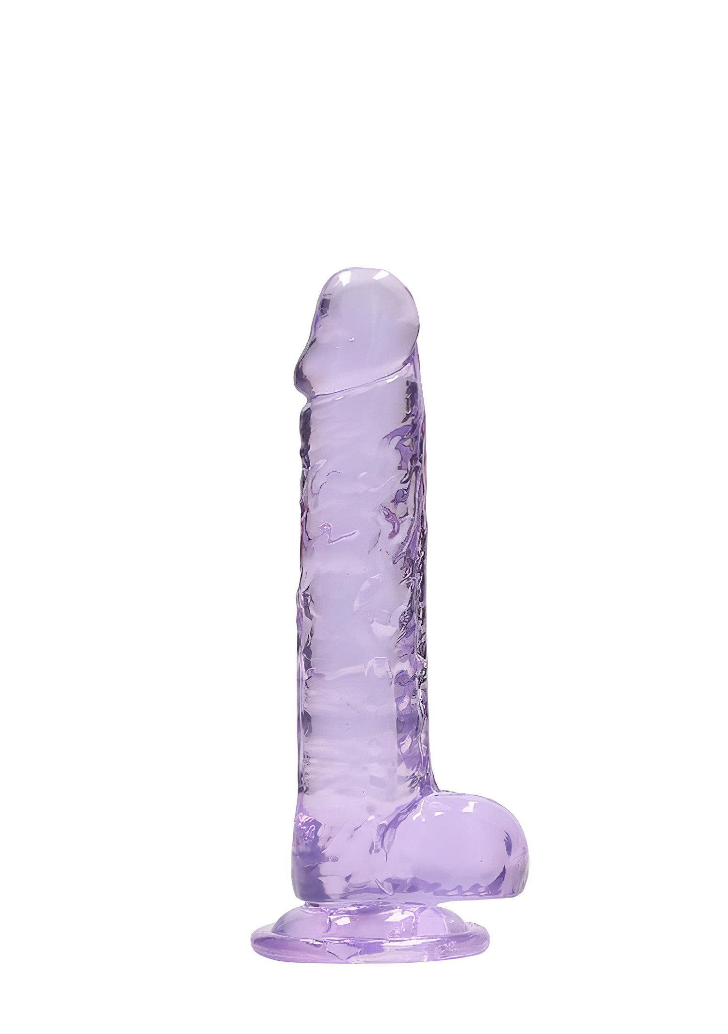 RealRock - átlátszó élethű dildó (lila, 17 cm) RealRock - átlátszó élethű dildó (lila, 17 cm)