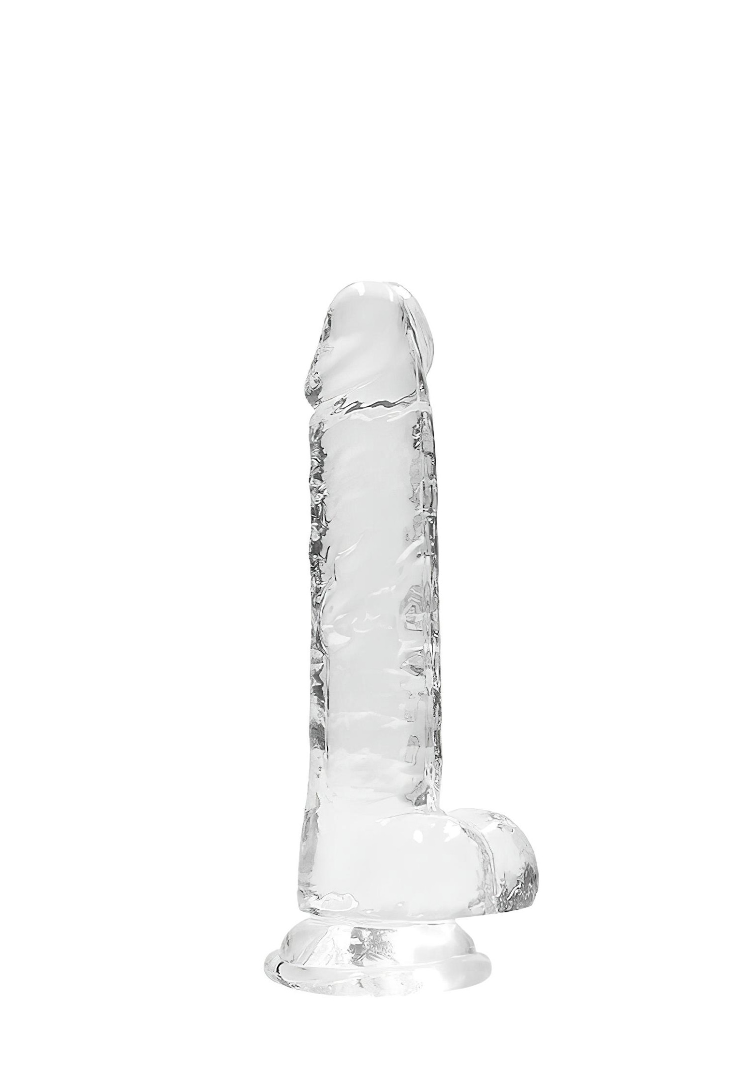RealRock - átlátszó élethű dildó (átlátszó, 17 cm)