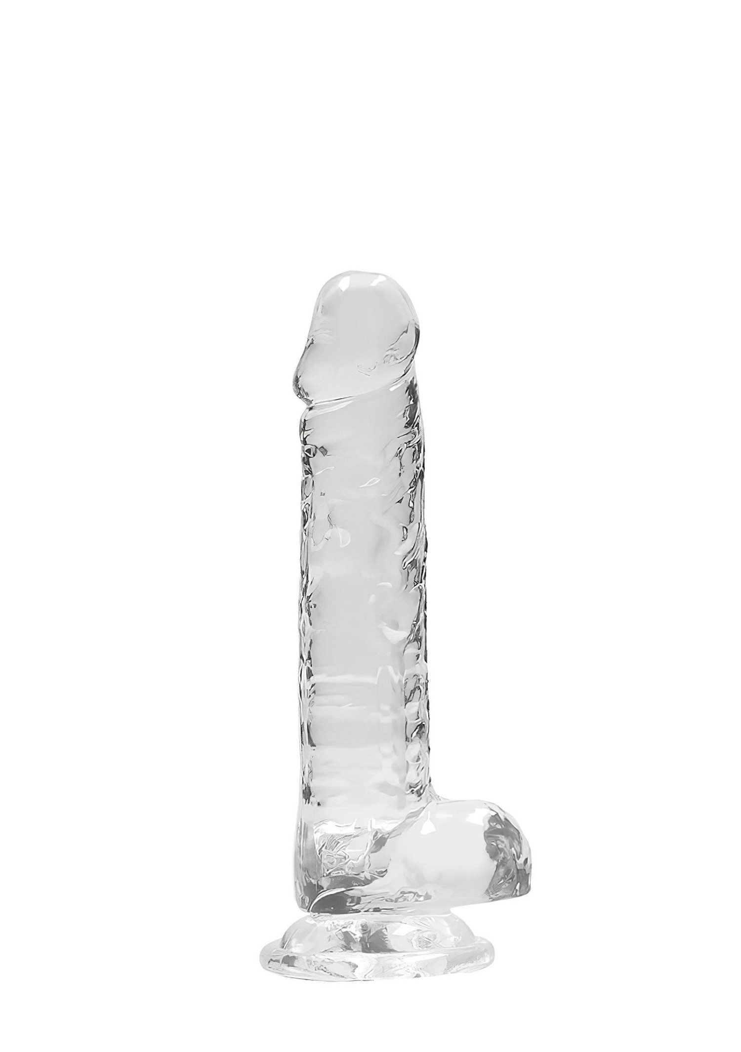 RealRock - átlátszó élethű dildó (átlátszó, 17 cm)