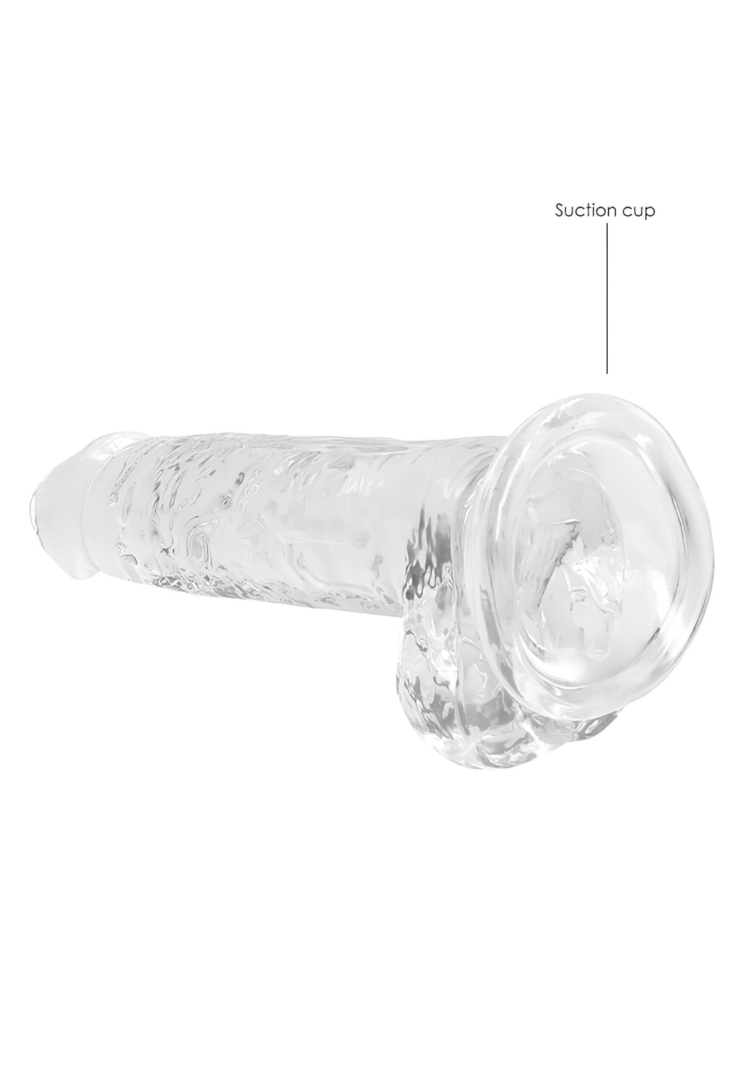 RealRock - átlátszó élethű dildó (átlátszó, 17 cm)
