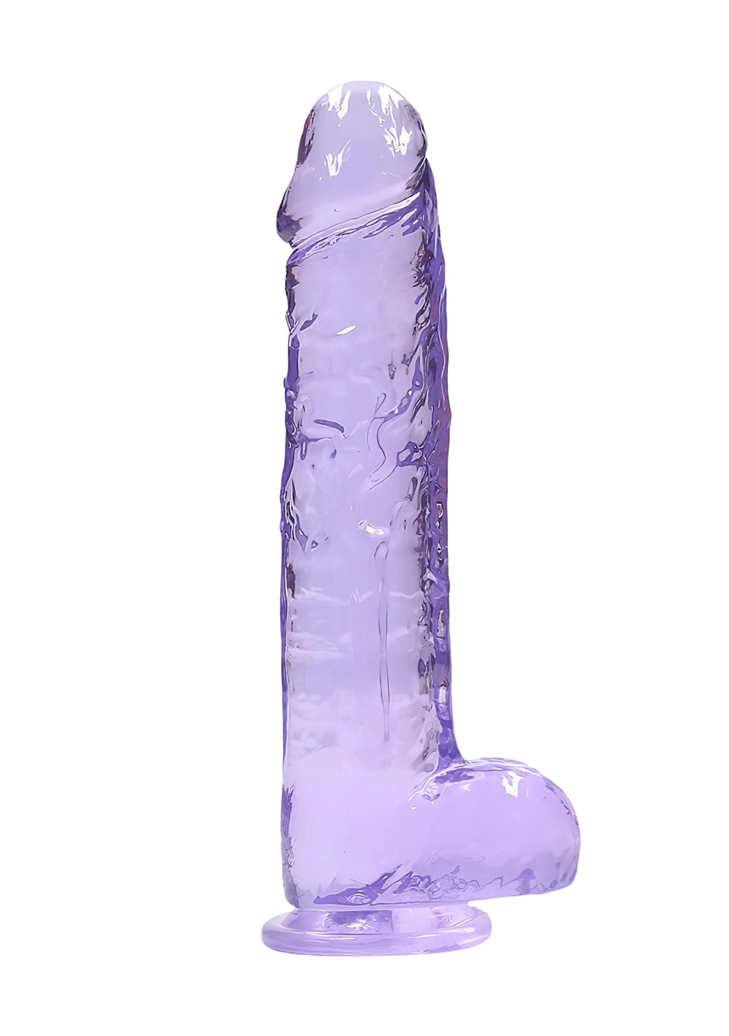 RealRock - átlátszó élethű dildó (lila, 22 cm) RealRock - átlátszó élethű dildó (lila, 22 cm)