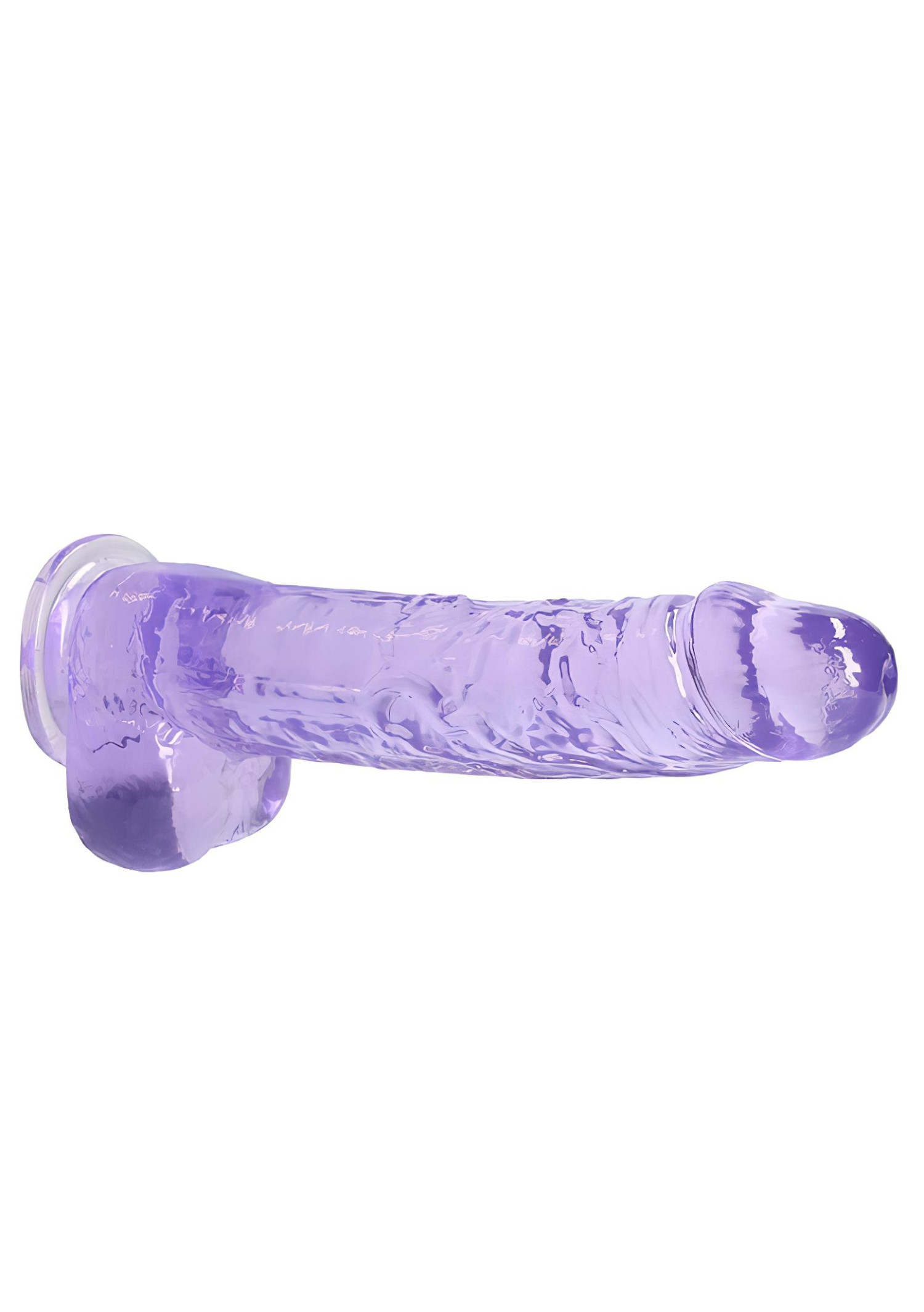 RealRock - átlátszó élethű dildó (lila, 22 cm) RealRock - átlátszó élethű dildó (lila, 22 cm)