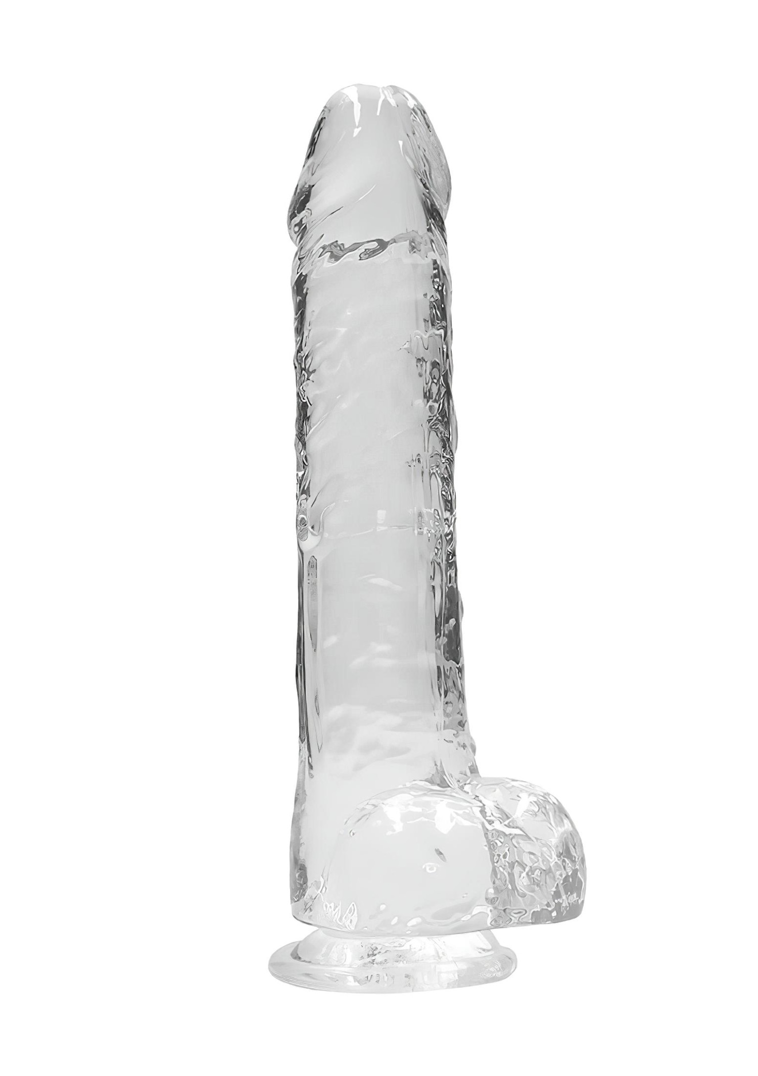 RealRock - átlátszó élethű dildó (átlátszó, 22 cm)
