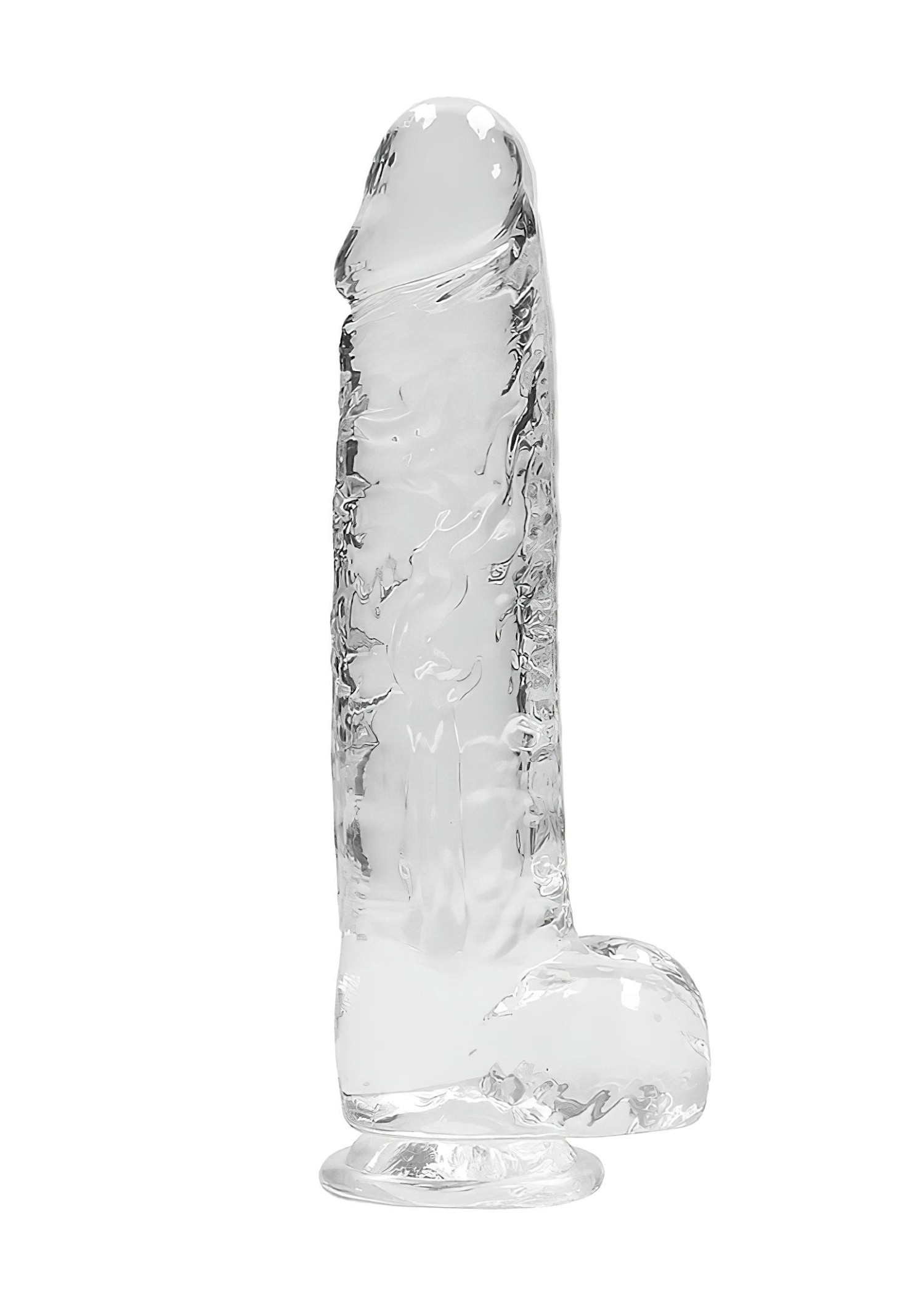 RealRock - átlátszó élethű dildó (átlátszó, 22 cm)