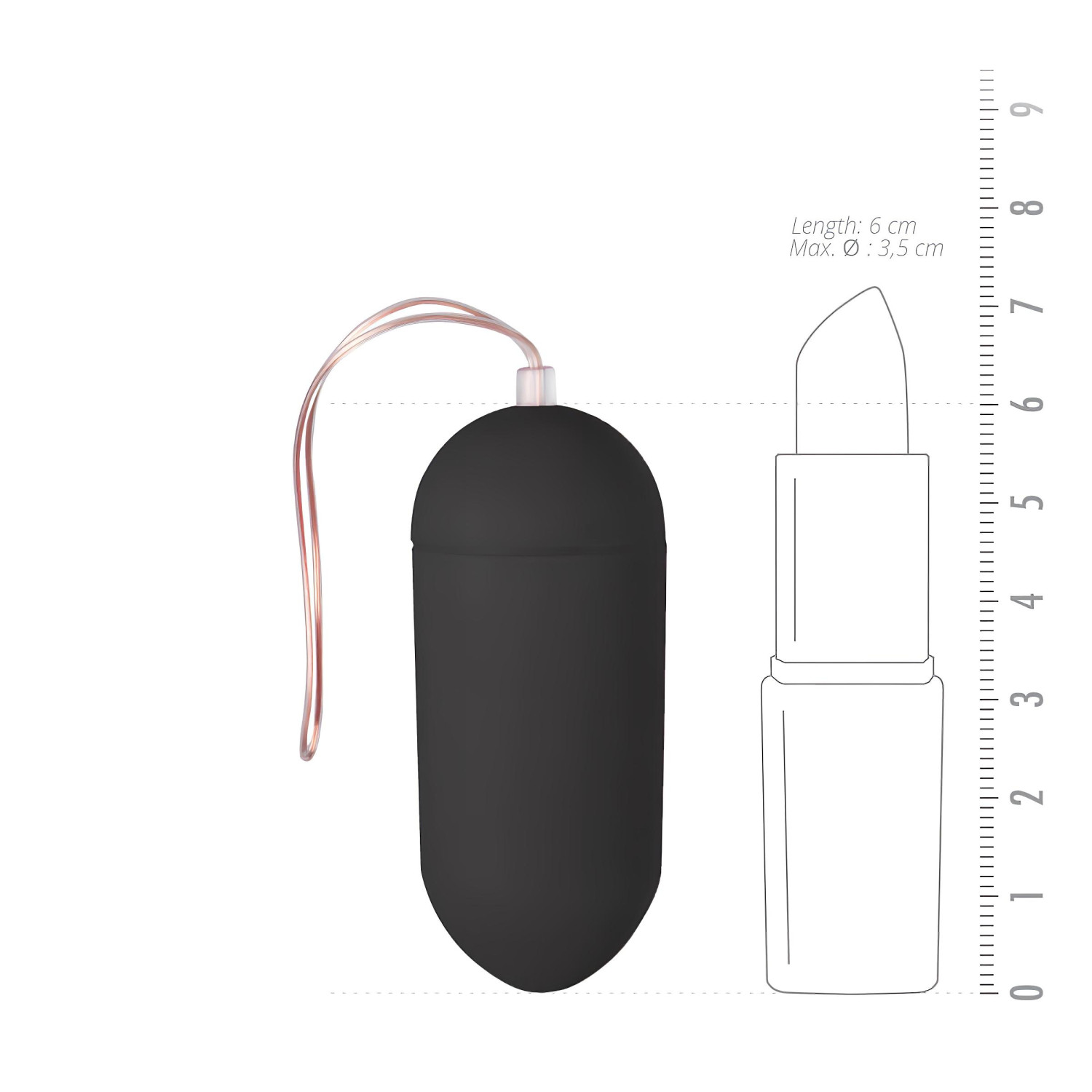 EasyToys - távirányítós vibrációs tojás (fekete)