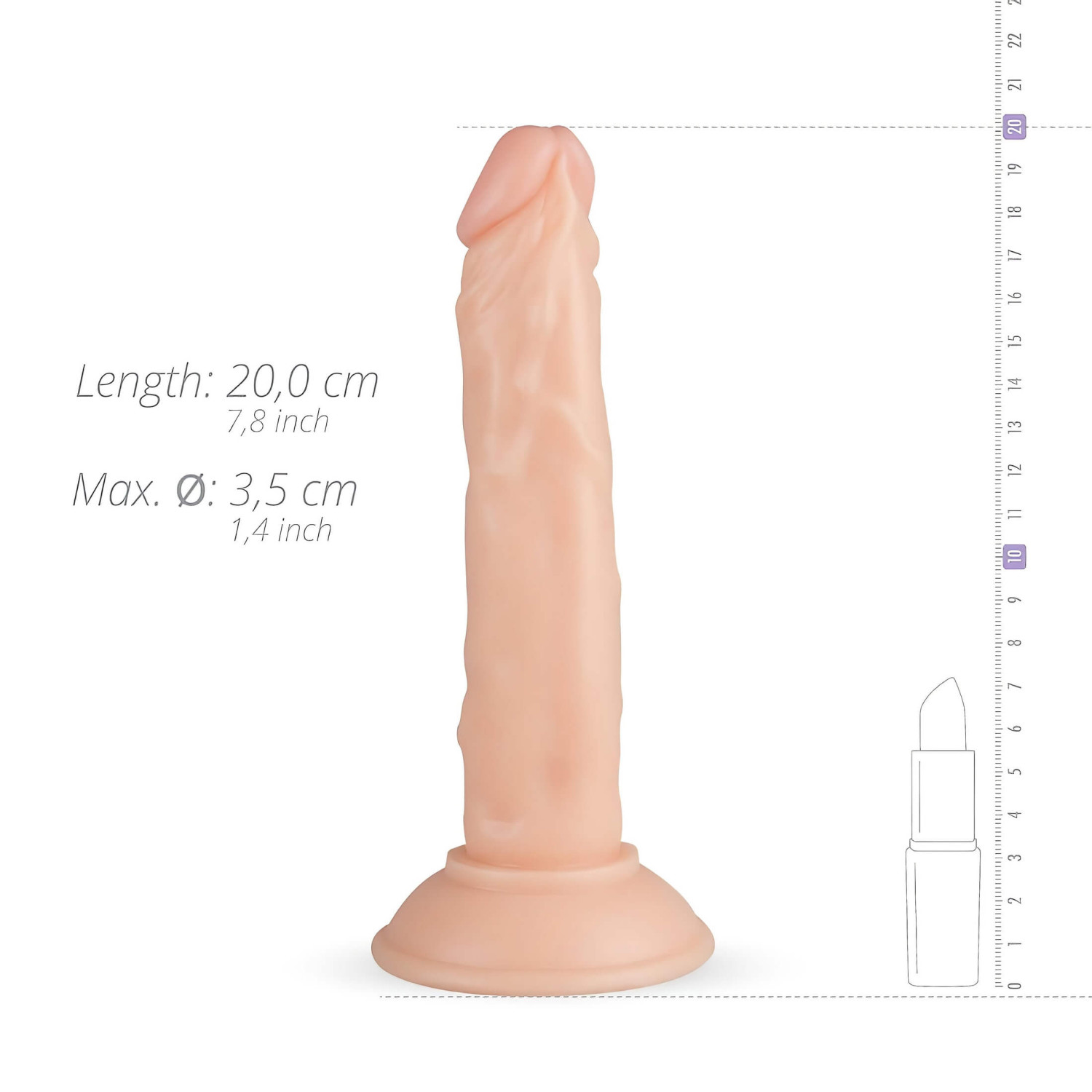 Real Fantasy Blane - élethű dildó - 20 cm (natúr)