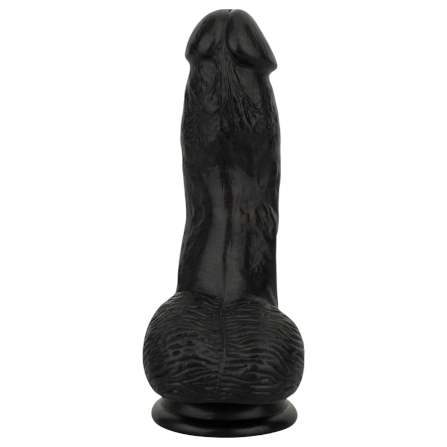 EasyToys - élethű herés dildó - 12 cm (fekete)