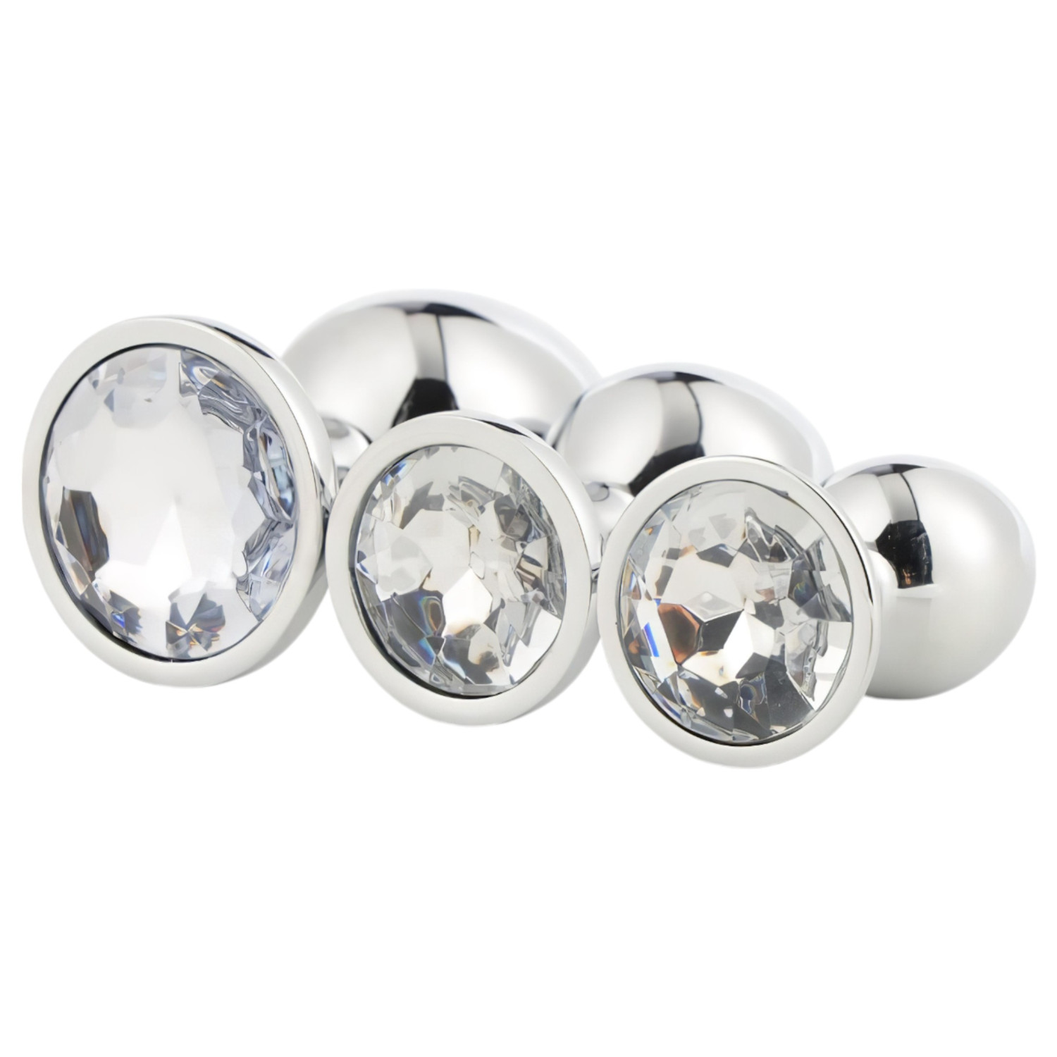 Gleaming Love - anál plug szett (ezüst, 3 részes) Gleaming Love - anál plug szett (ezüst, 3 részes)