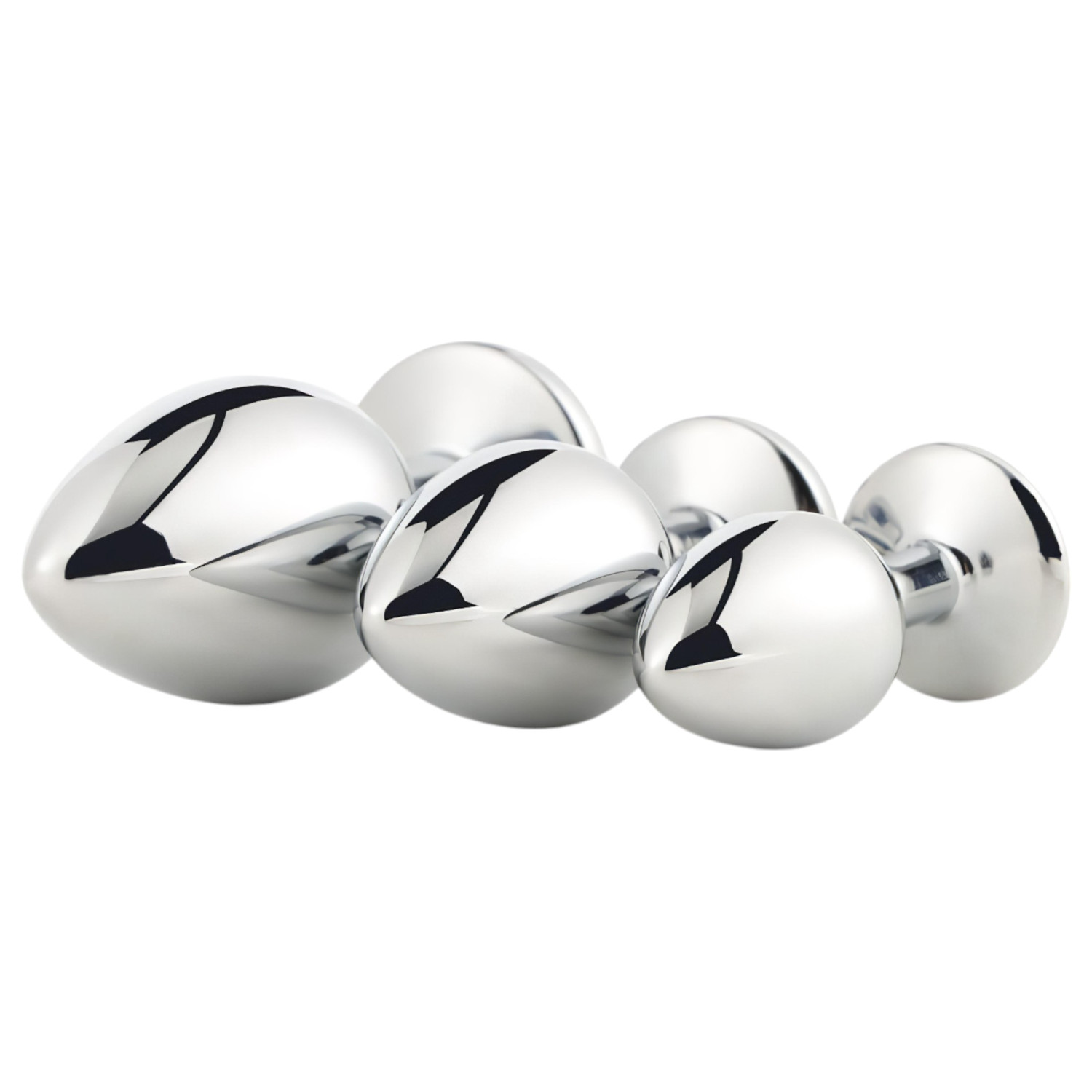 Gleaming Love - anál plug szett (ezüst, 3 részes) Gleaming Love - anál plug szett (ezüst, 3 részes)