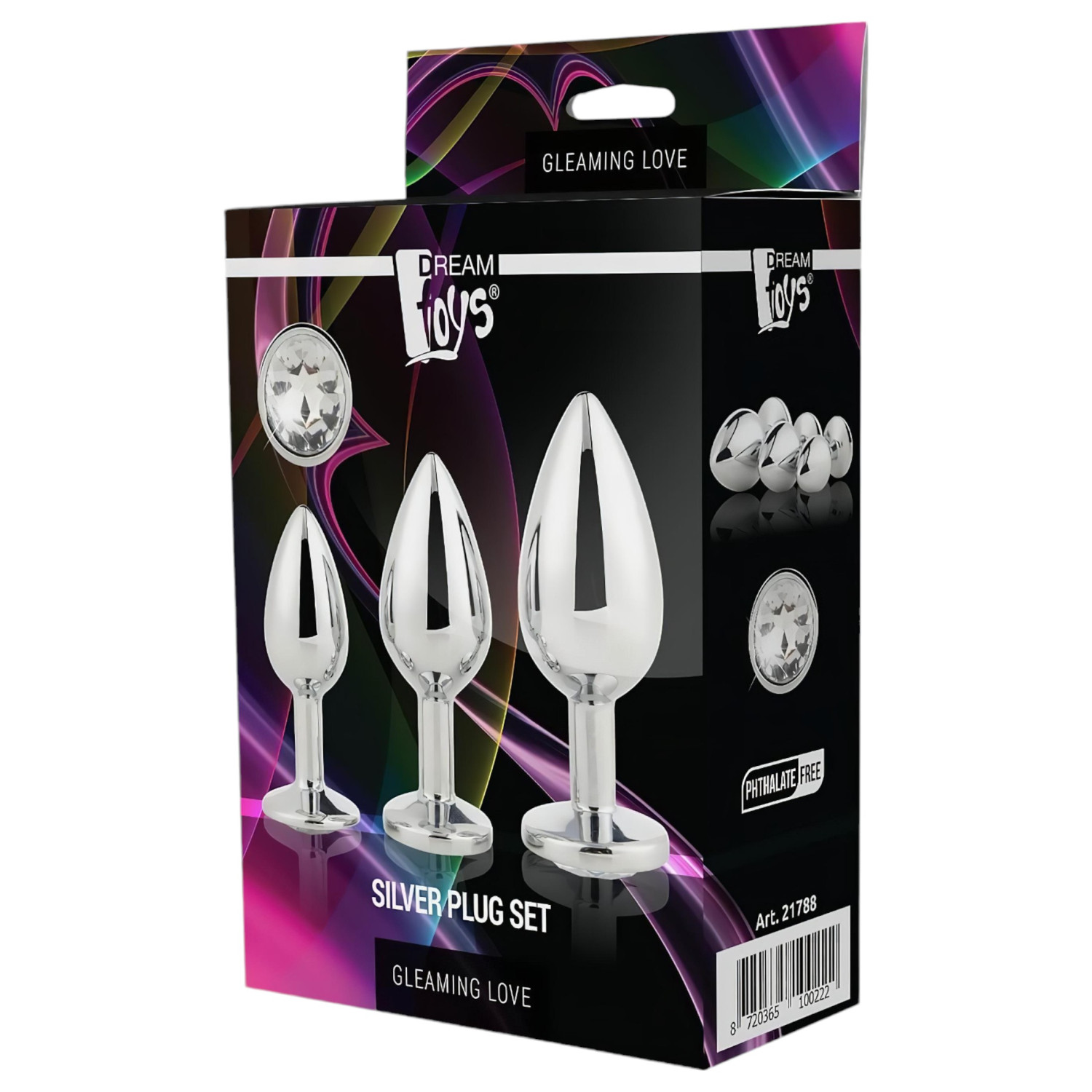 Gleaming Love - anál plug szett (ezüst, 3 részes) Gleaming Love - anál plug szett (ezüst, 3 részes)