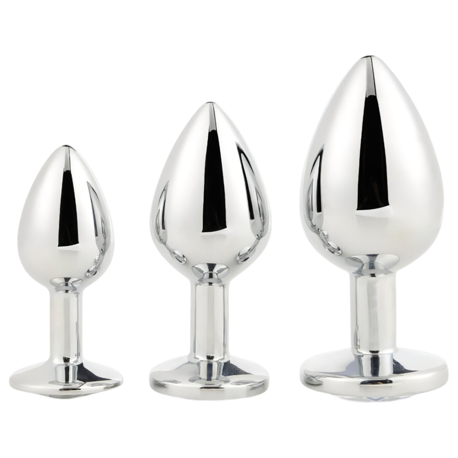 Gleaming Love - anál plug szett (ezüst, 3 részes) Gleaming Love - anál plug szett (ezüst, 3 részes)