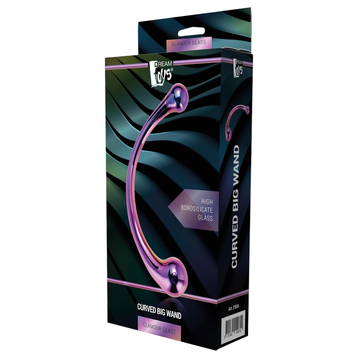 Dreamtoys - üveg masszírozó dildó (lila)