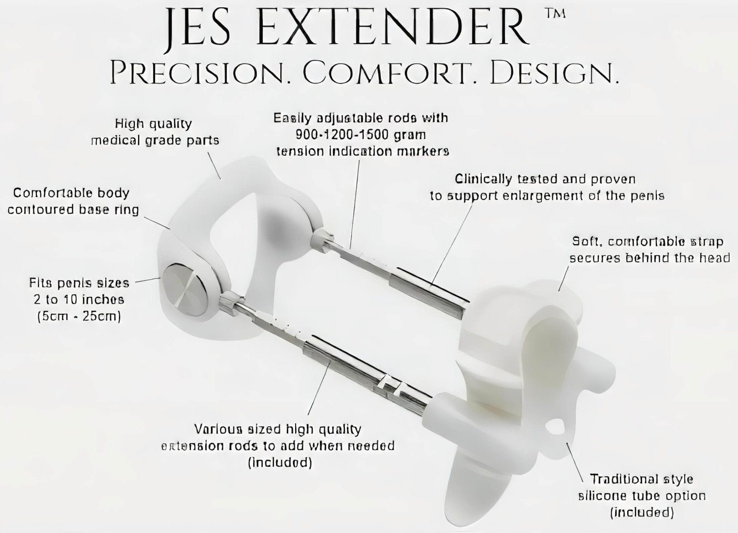Jes-Extender - Original Standard pénisznövelő készülék (24 cm-ig)