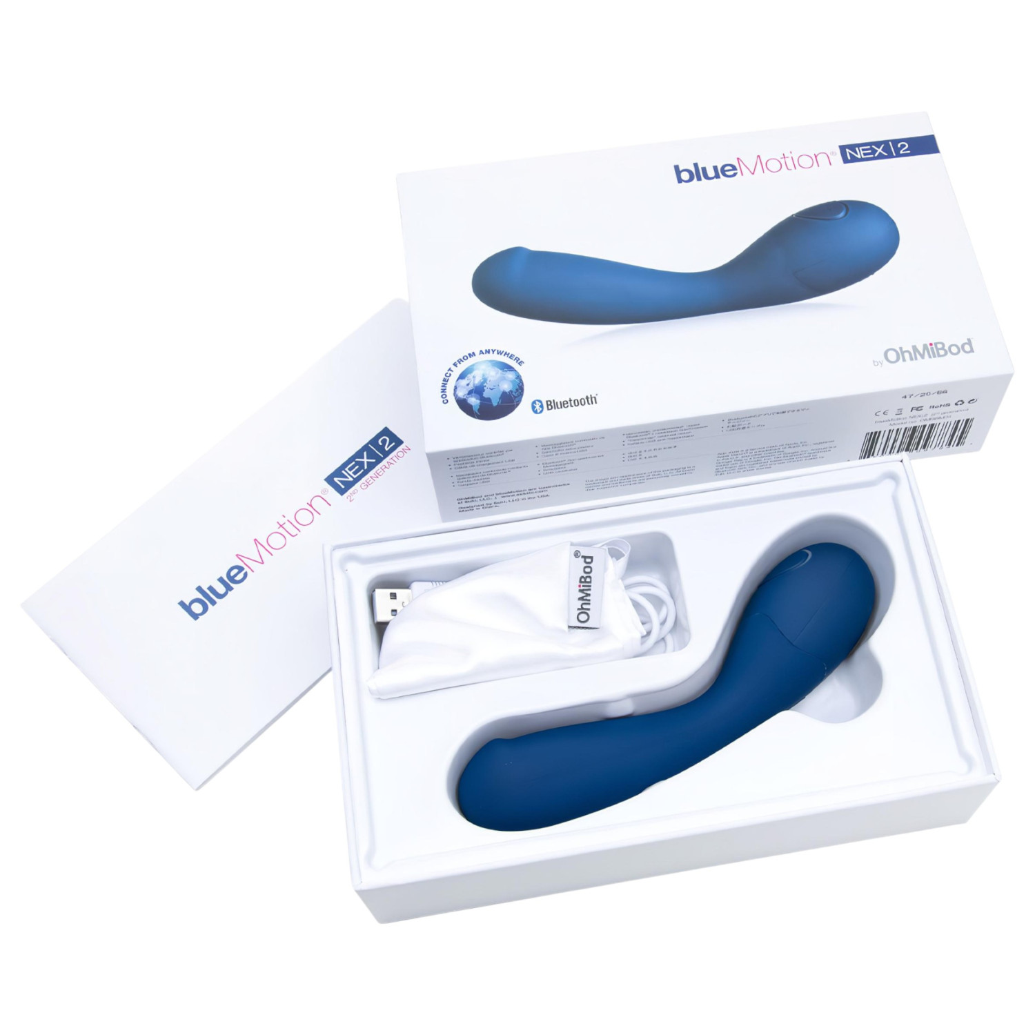 OhMiBod Bluemotion Nex 2 – App-vezérelt G-pont vibrátor (kék)