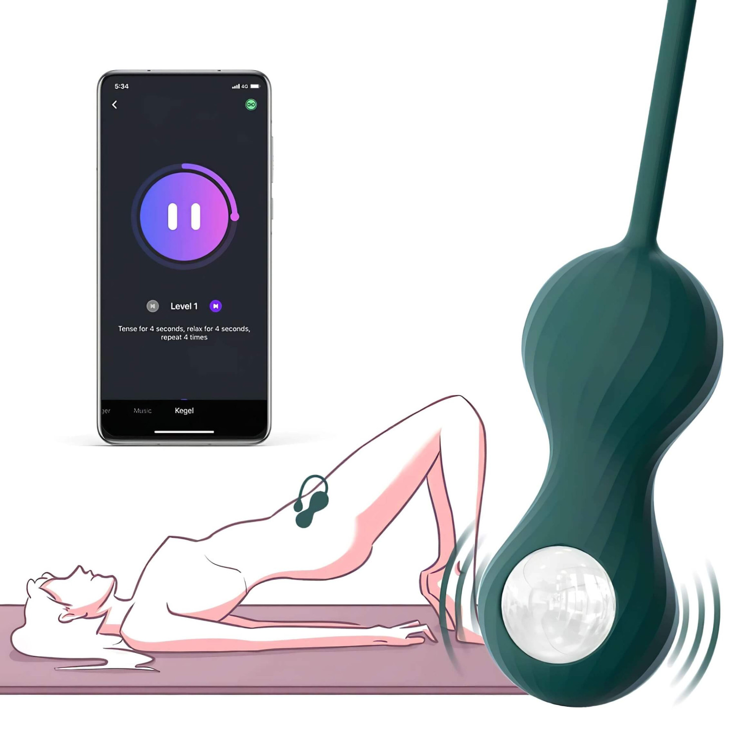 Magic Motion Crystal Duo – App-vezérelt vibrációs gésagolyó (zöld) Magic Motion Crystal Duo – App-vezérelt vibrációs gésagolyó (zöld)