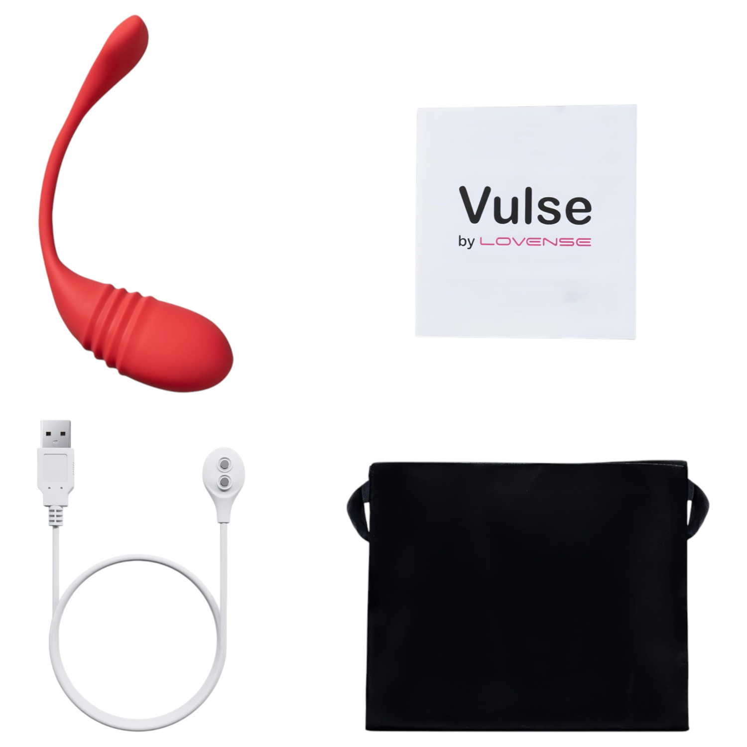 Lovense Vulse – App-vezérelt lökő vibrációs tojás (piros)
