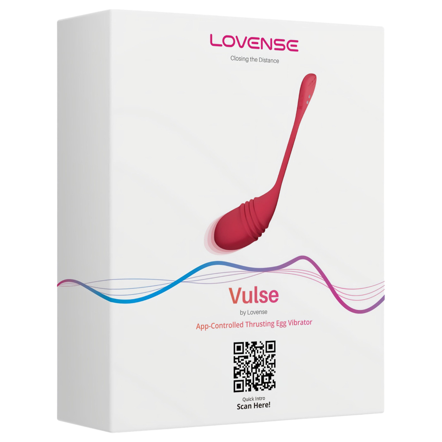 Lovense Vulse – App-vezérelt lökő vibrációs tojás (piros)