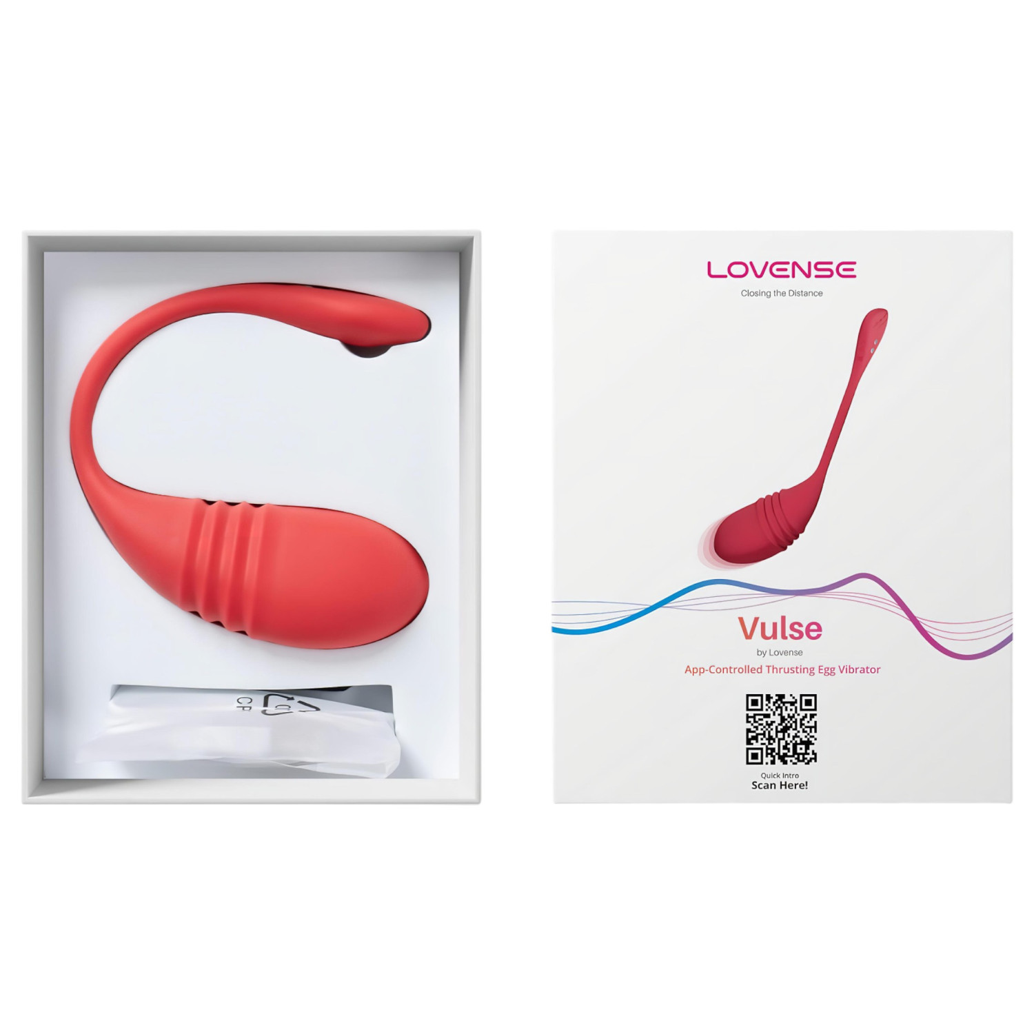 Lovense Vulse – App-vezérelt lökő vibrációs tojás (piros)