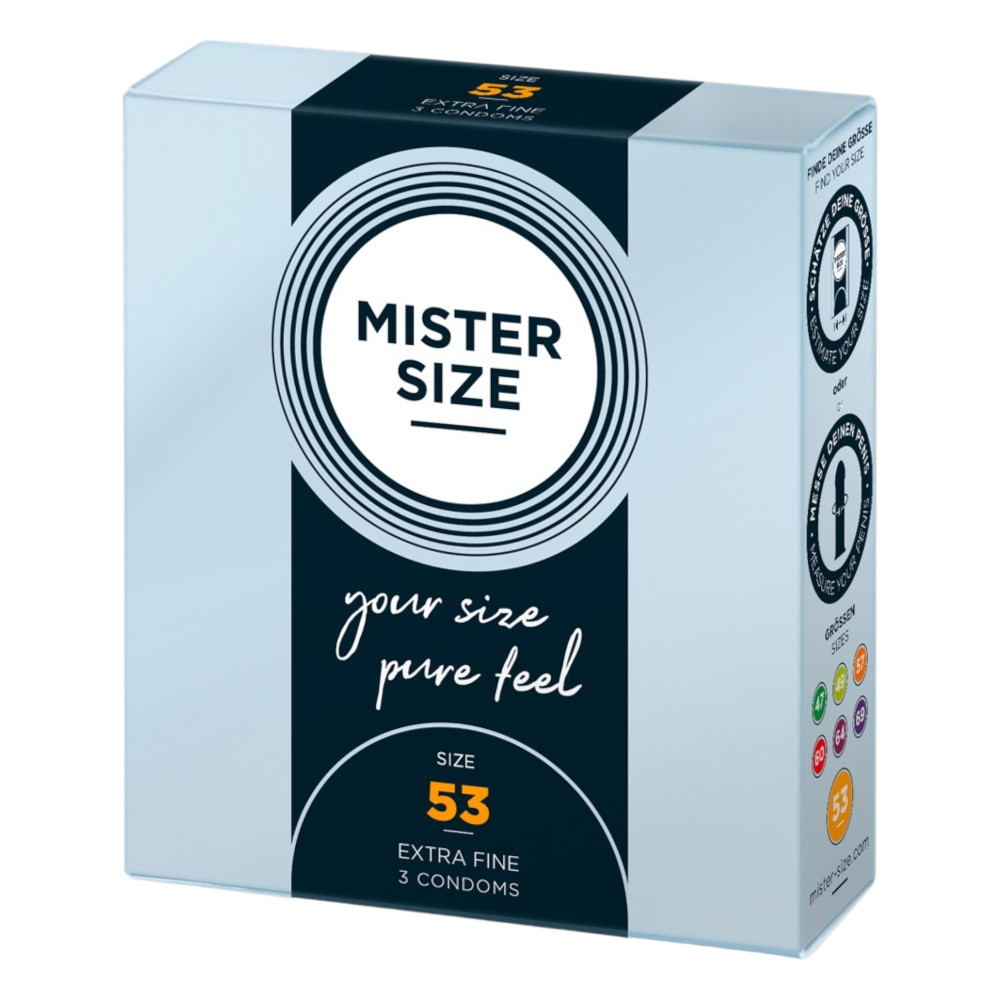 Mister Size vékony óvszer - 53mm (3db)