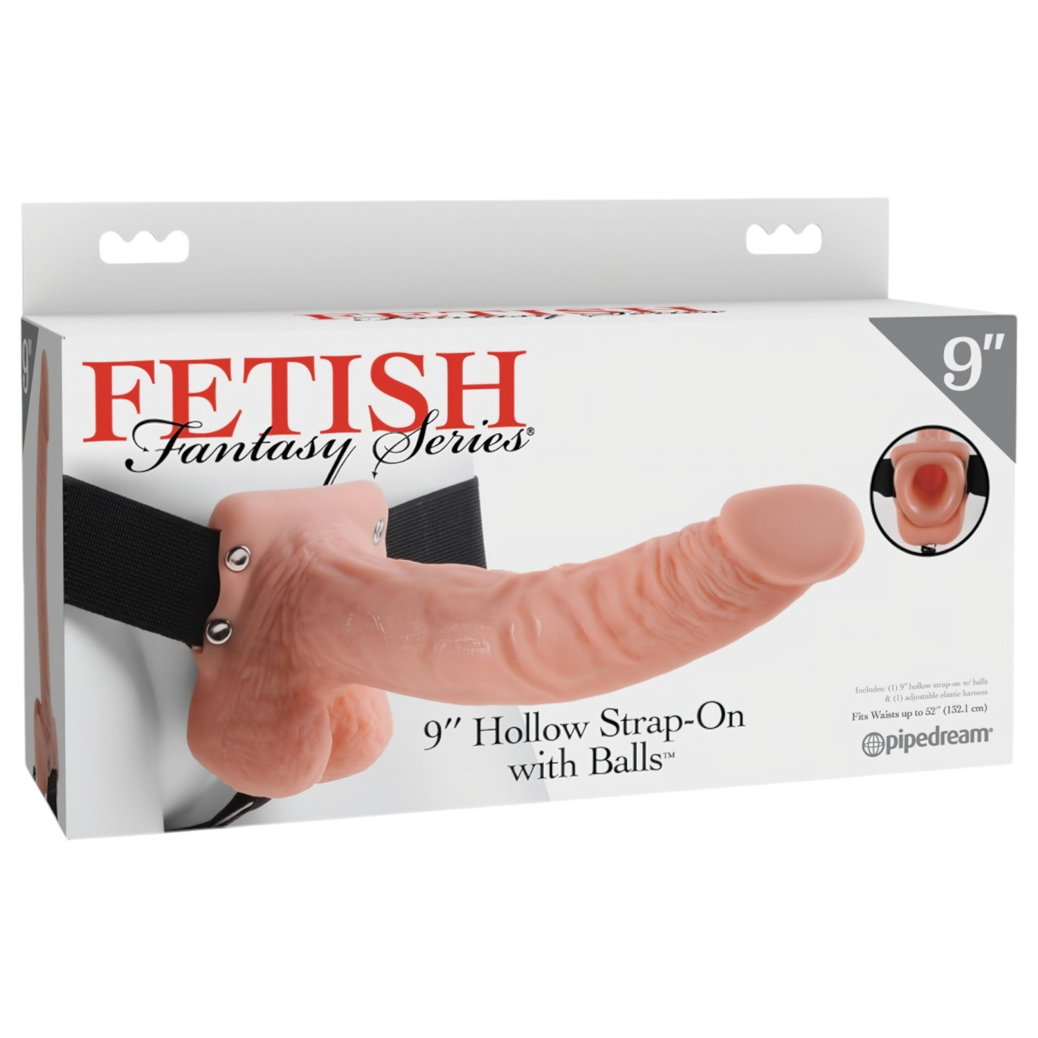 Pipedream - Fetish Strap-on 9 - felcsatolható dildó (natúr)