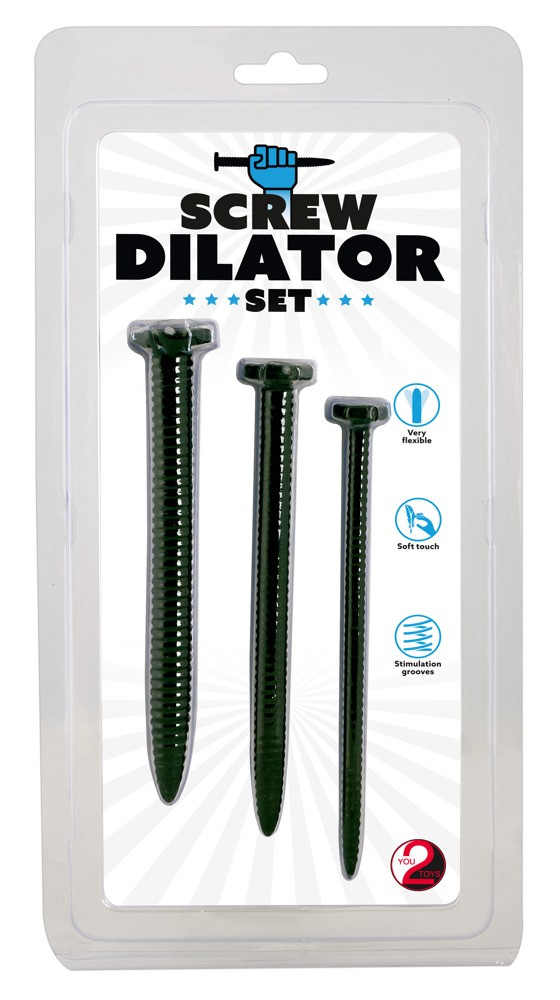 You2Toys Screw Dilator - csavaros húgycsőtágító dildó szett (3 db)