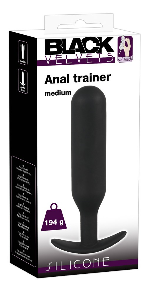 Black Velvet Anal Trainer - 194g-os anál dildó (fekete)