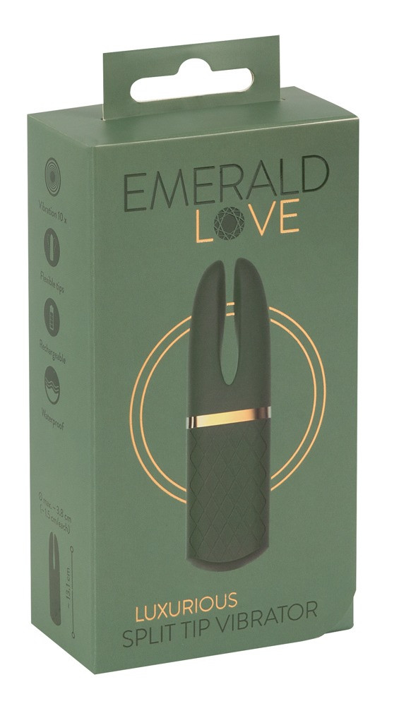 Emerald Love - akkus, vízálló csiklóvibrátor (zöld)
