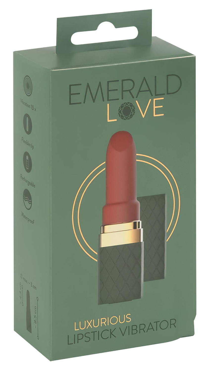 Emerald Love - akkus, vízálló rúzs vibrátor (piros)