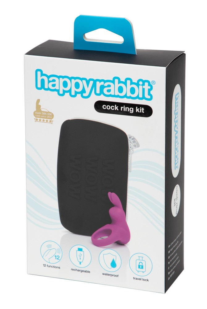 Happyrabbit Cock - akkus vibrációs péniszgyűrű (lila)