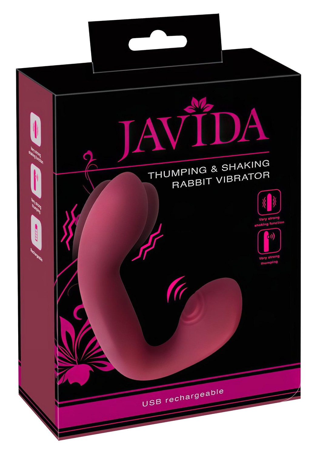 Javida Thumping - pulzáló G-pont és csikló vibrátor (piros)