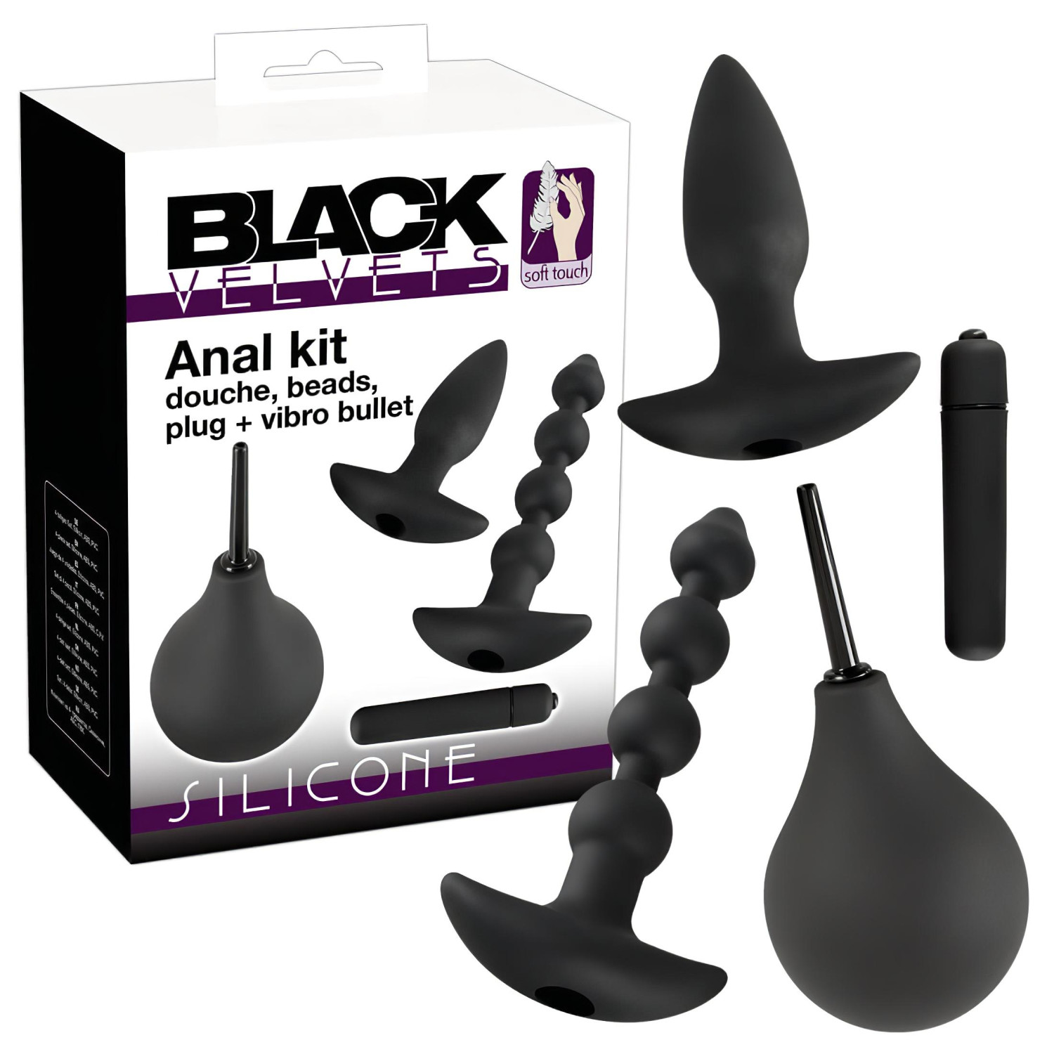 Black Velvets anál vibrátor készlet (4 részes)