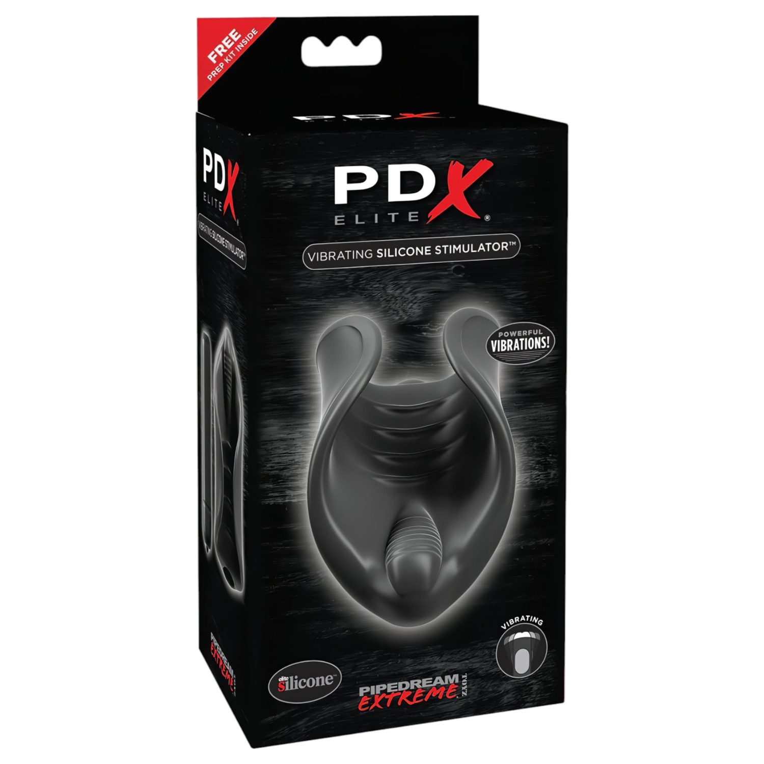 PDX Elite - szilikon péniszvibrátor (fekete) PDX Elite - szilikon péniszvibrátor (fekete)
