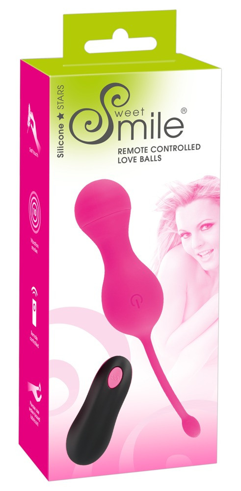 SMILE Love Balls - akkus, rádiós vibrációs tojás (pink)