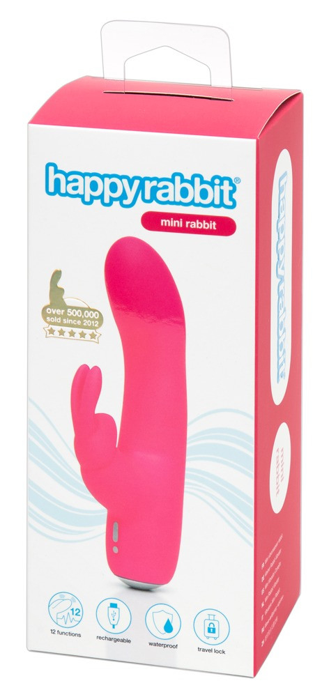 Happyrabbit Mini Rabbit - vízálló, akkus csiklókaros vibrátor (pink)