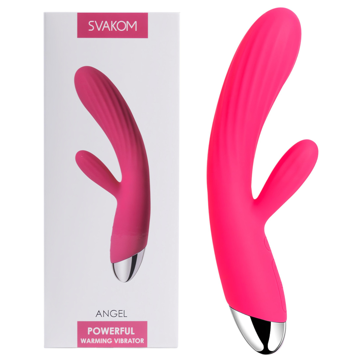 Svakom Angel - vízálló, melegítő, csiklókaros vibrátor (piros)
