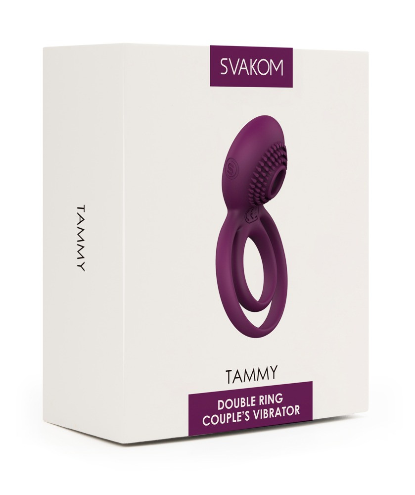 Svakom Tammy - akkus, vibrációs here- és péniszgyűrű (lila)