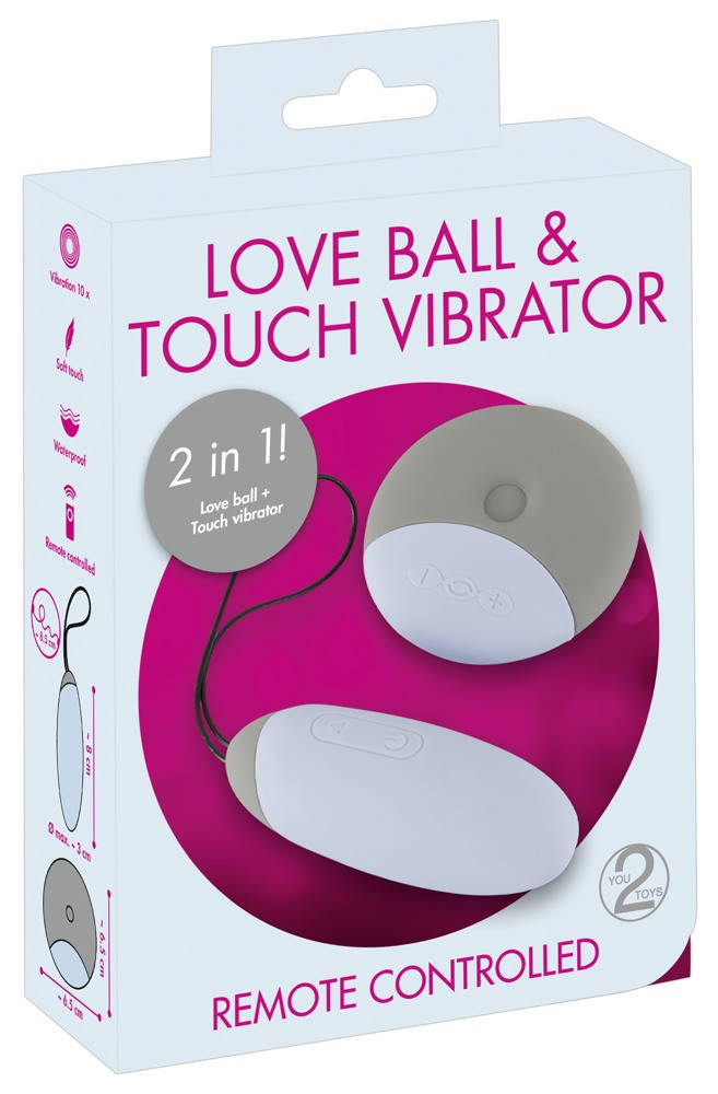 You2Toys - Love ball - akkus, 2in1 vibrációs tojás (szürke)