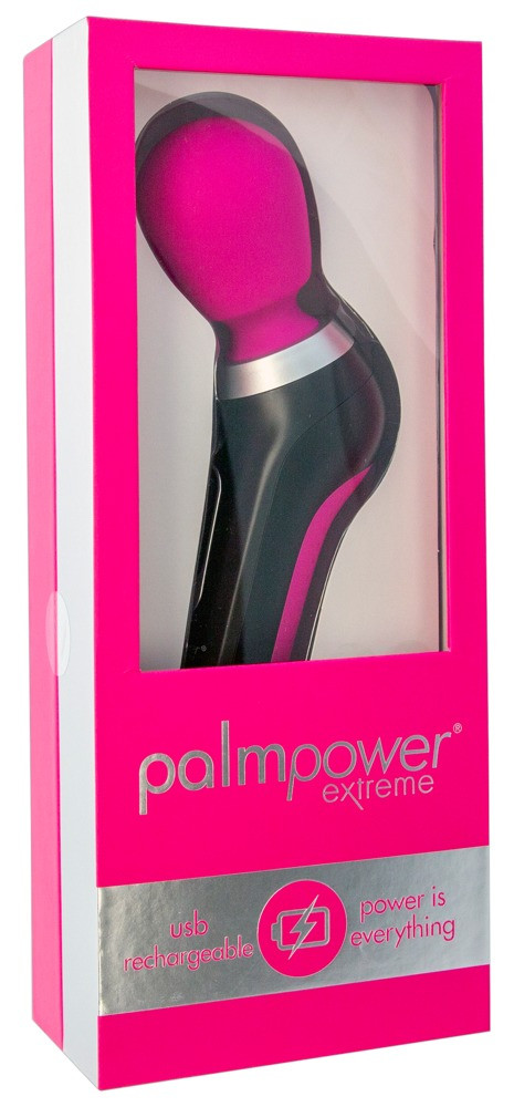 PalmPower Extreme Wand - akkus masszírozó vibrátor (pink-fekete)