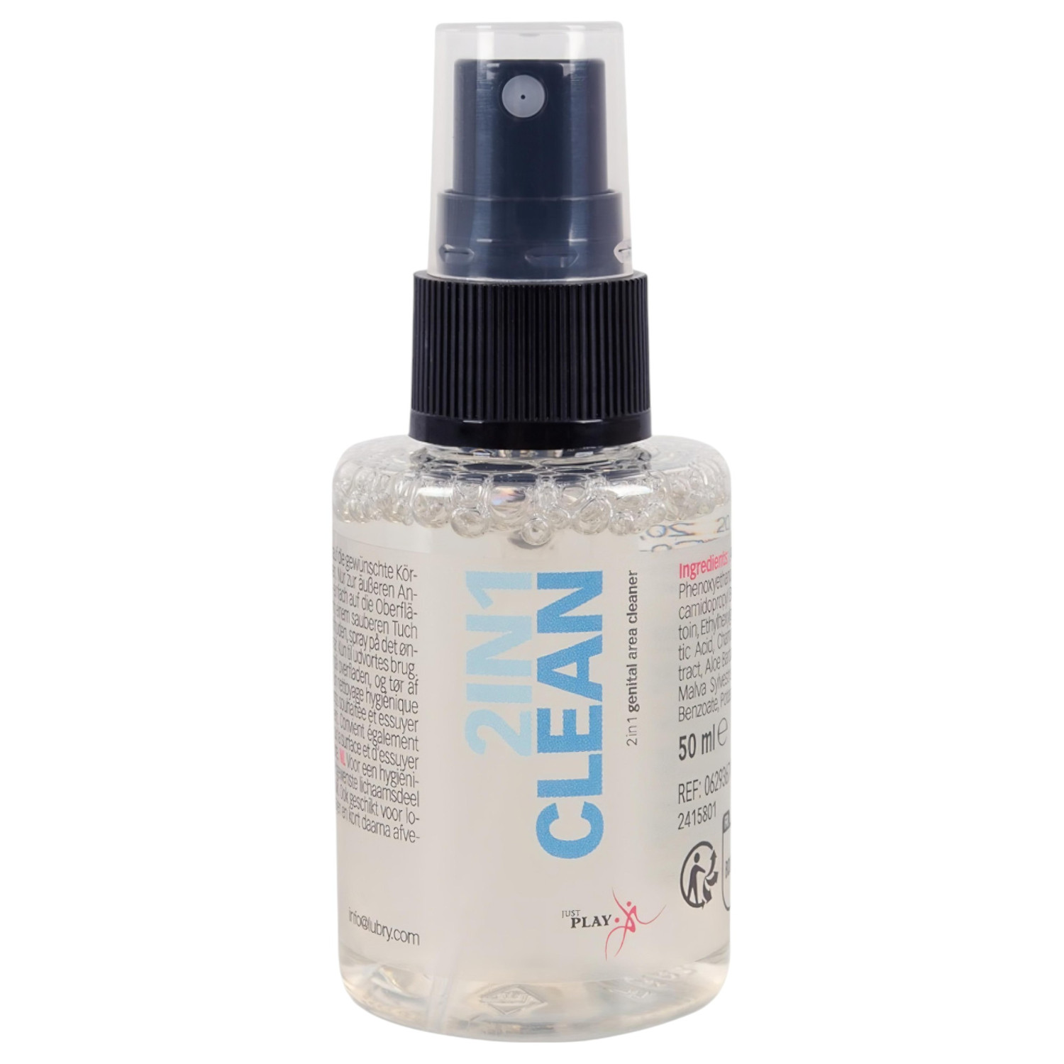 Just Play 2in1 Clean - fertőtlenítő spray (50 ml) Just Play 2in1 Clean - fertőtlenítő spray (50 ml)