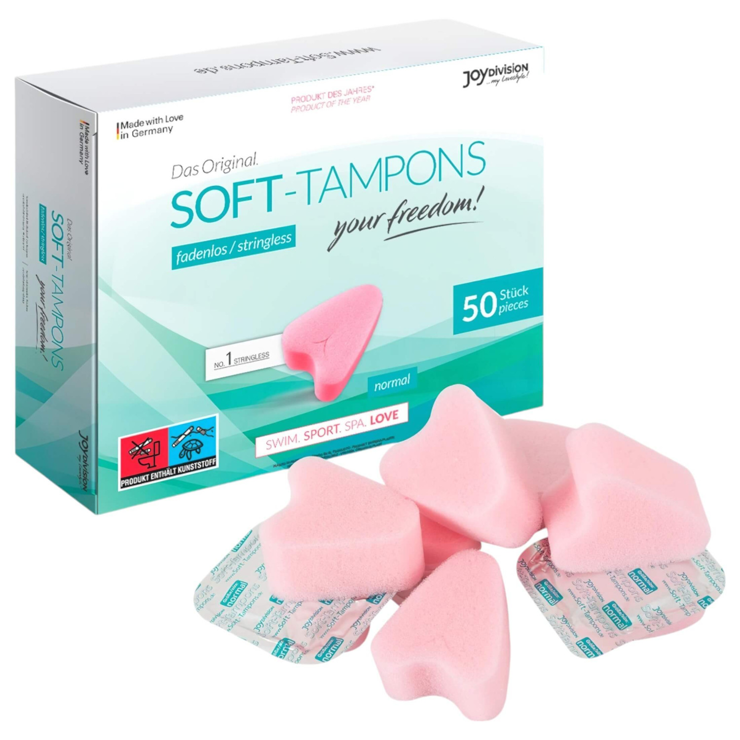 JoyDivision Soft-Tampons - zsinór nélküli szextampon (50 db)