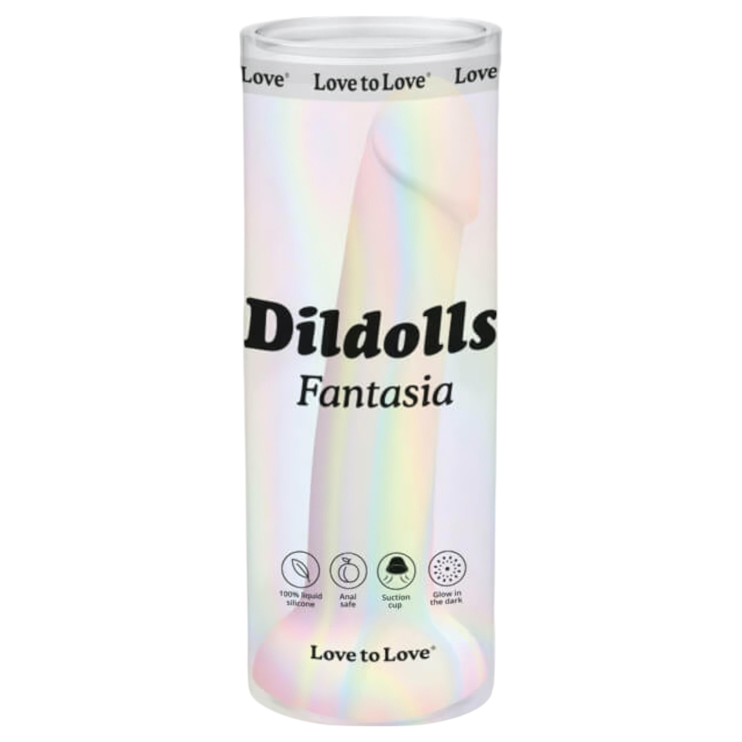 Dildolls Fantasia - tapadókorongos szilikon dildó (csíkos)