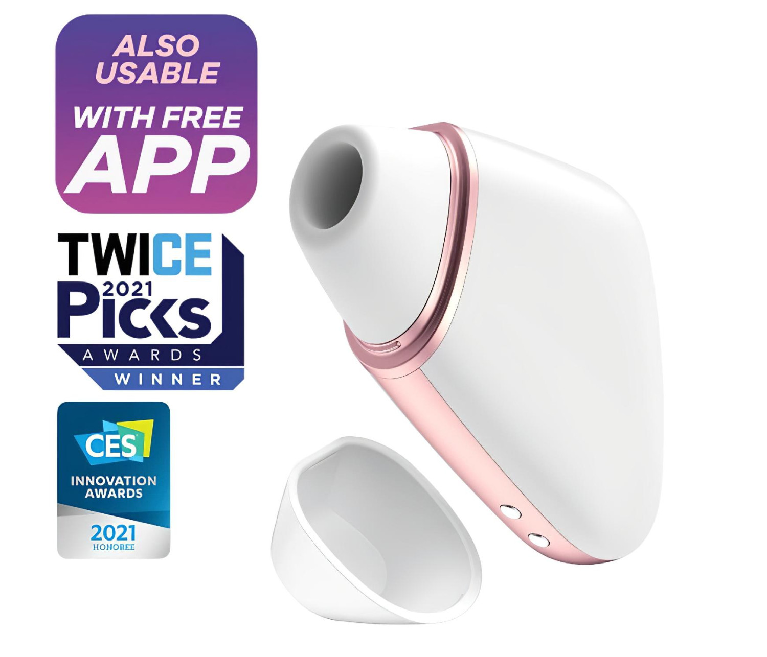 Satisfyer Love Triangle – App-vezérelt léghullámos csiklóizgató (fehér)